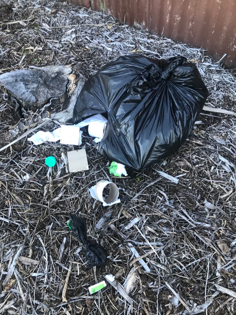The photograph attached to this rubbish/recycling report