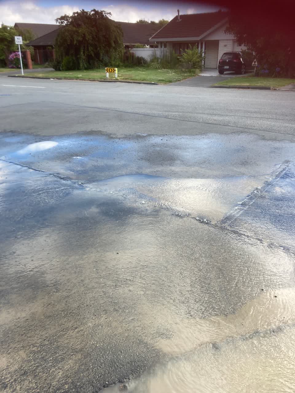 The photograph attached to this water leak report