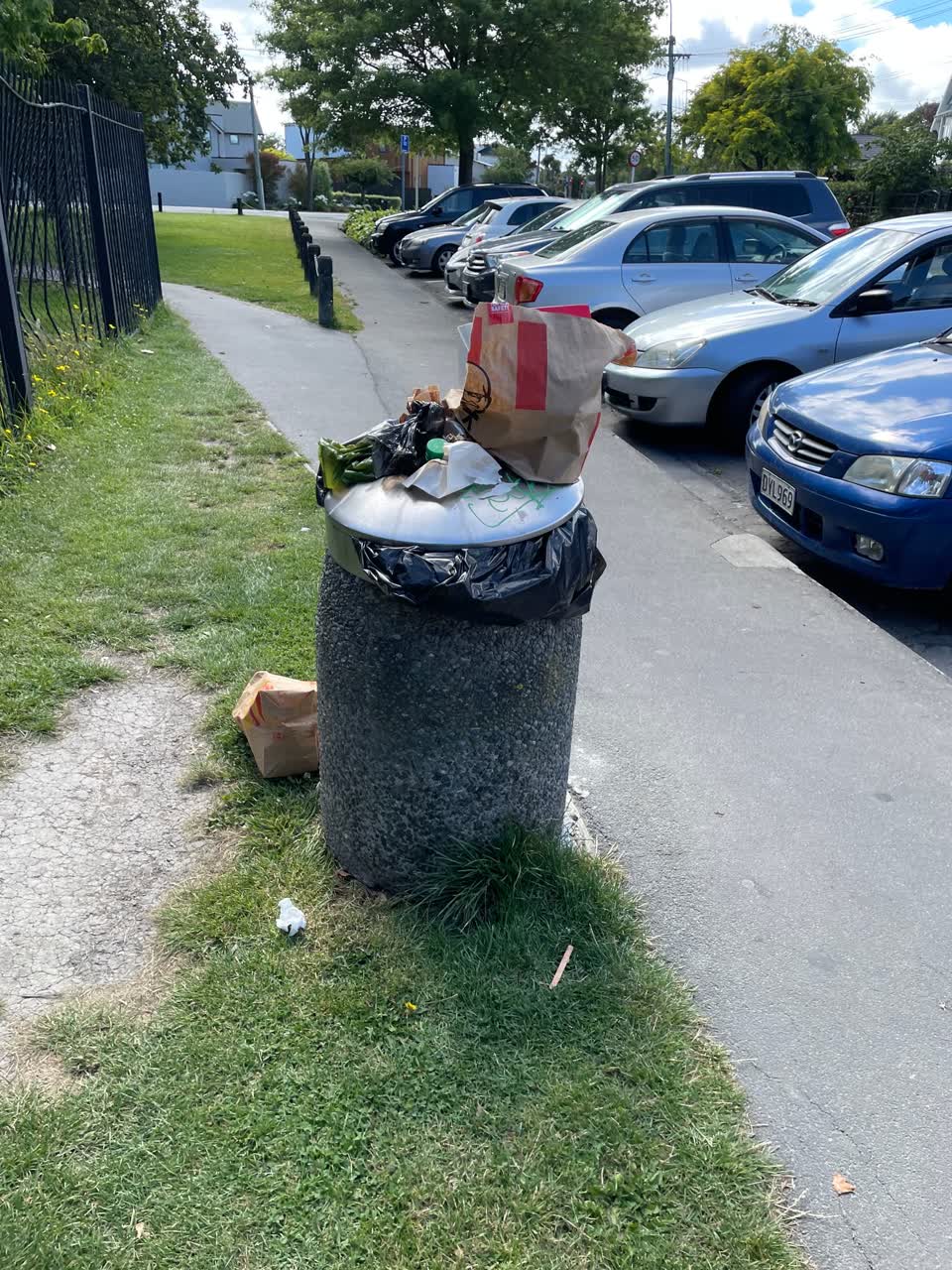 The photograph attached to this rubbish/recycling report