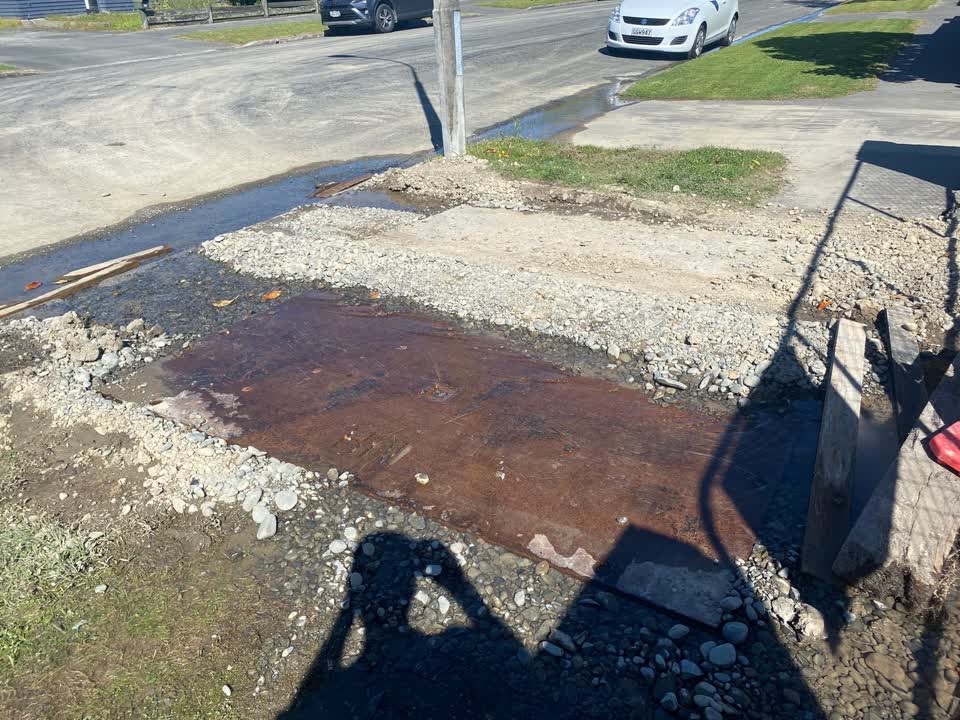 The photograph attached to this water leak report
