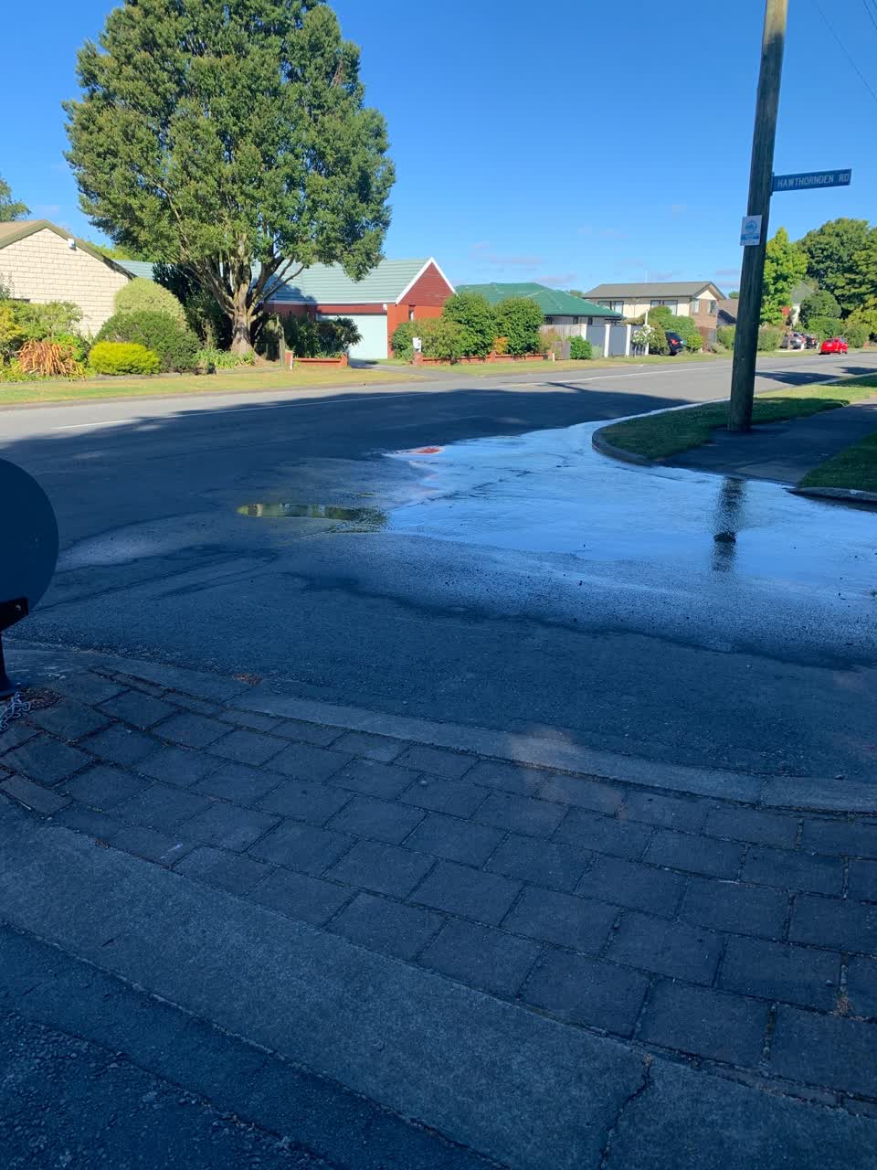 The photograph attached to this water leak report