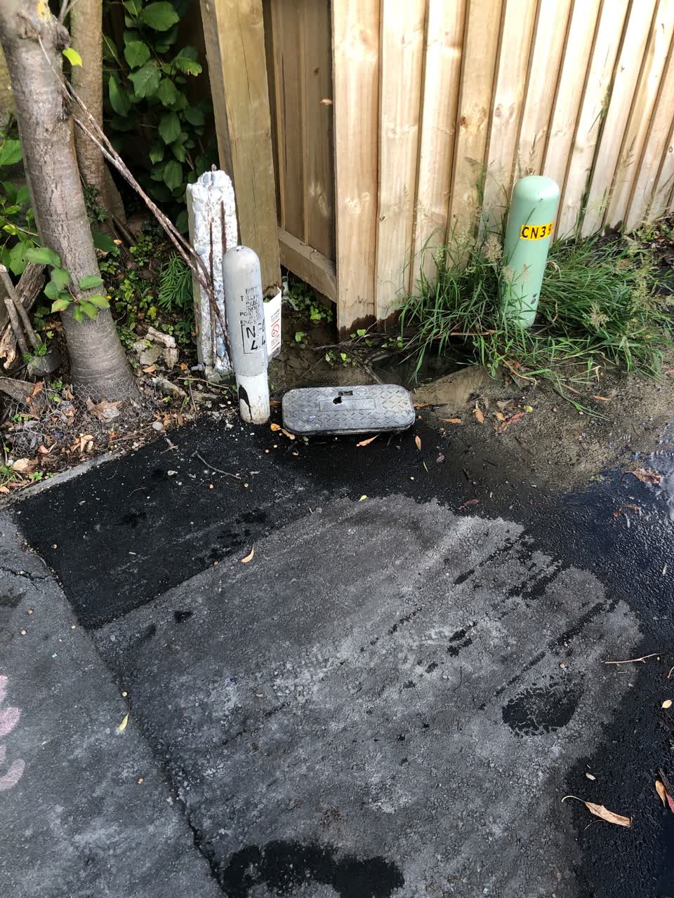 The photograph attached to this water leak report