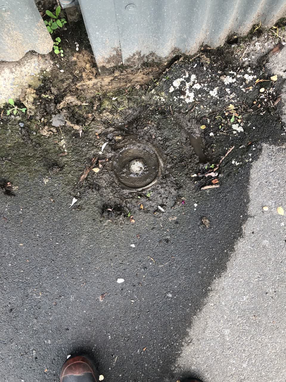 The photograph attached to this water leak report