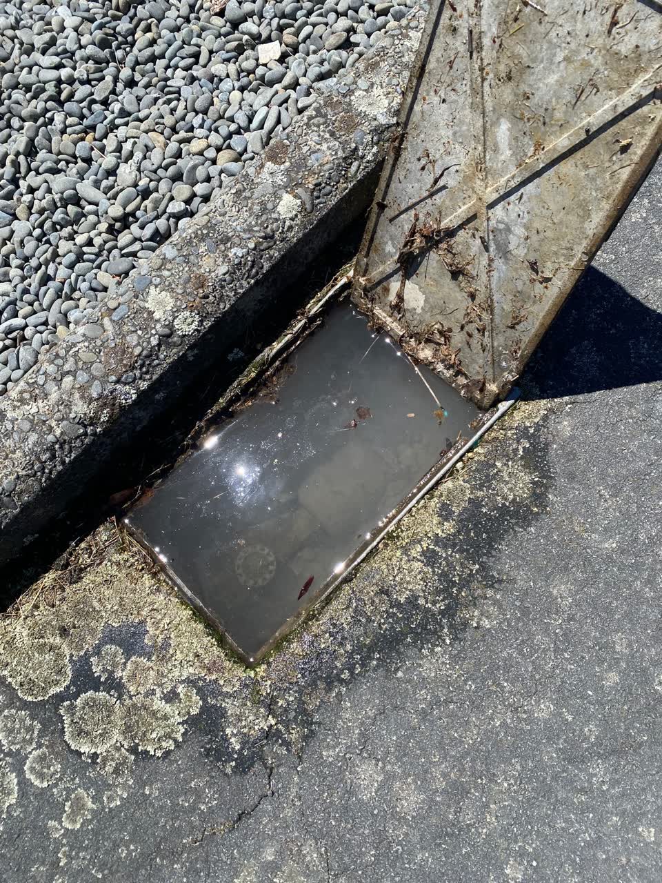 The photograph attached to this water leak report