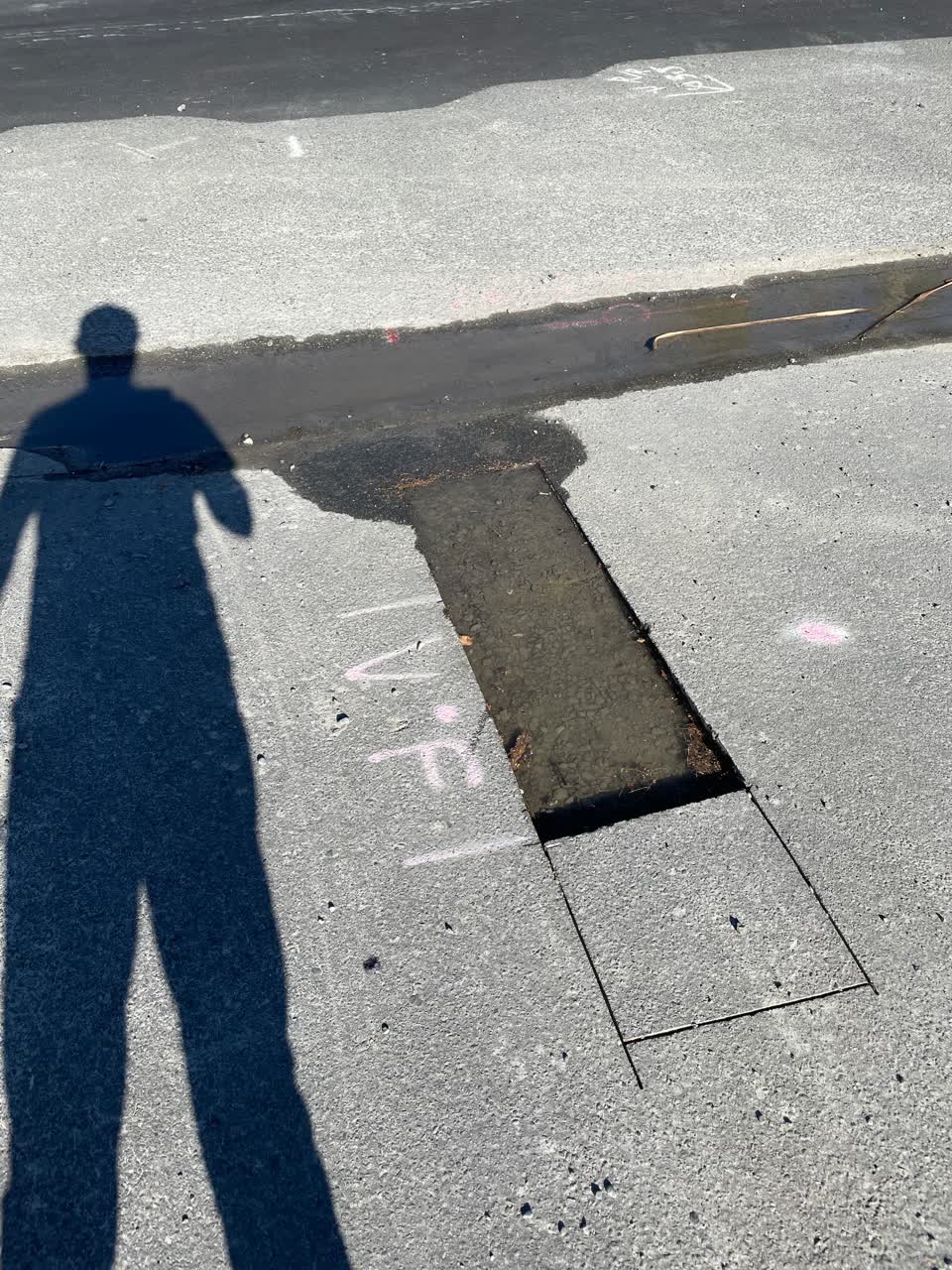 The photograph attached to this water leak report