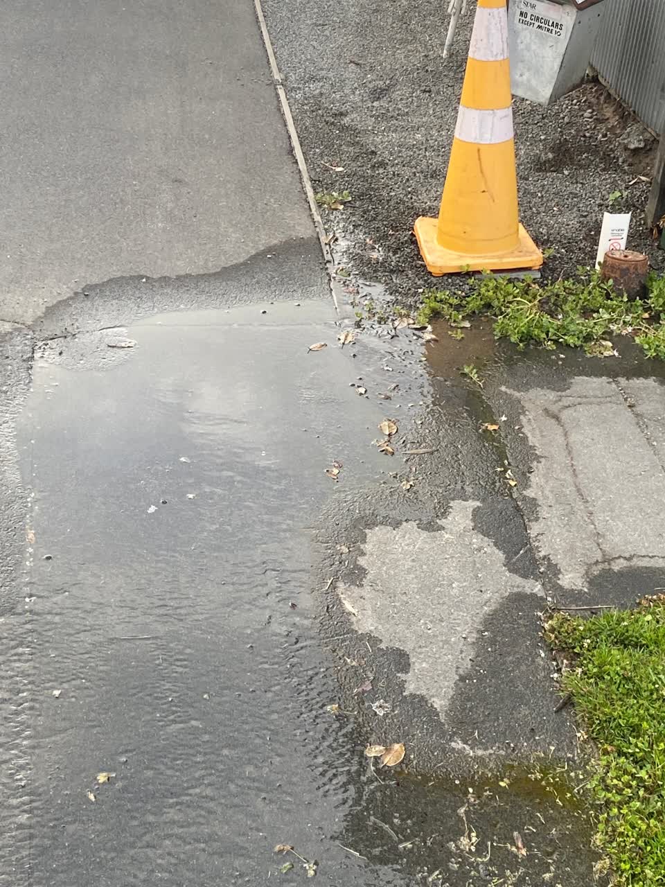 The photograph attached to this water leak report