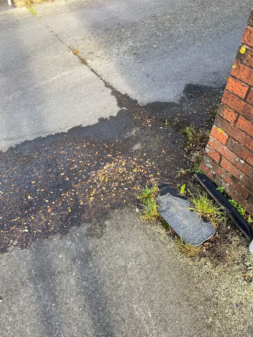 The photograph attached to this water leak report