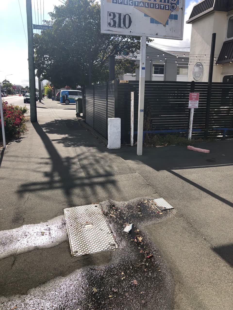 The photograph attached to this water leak report