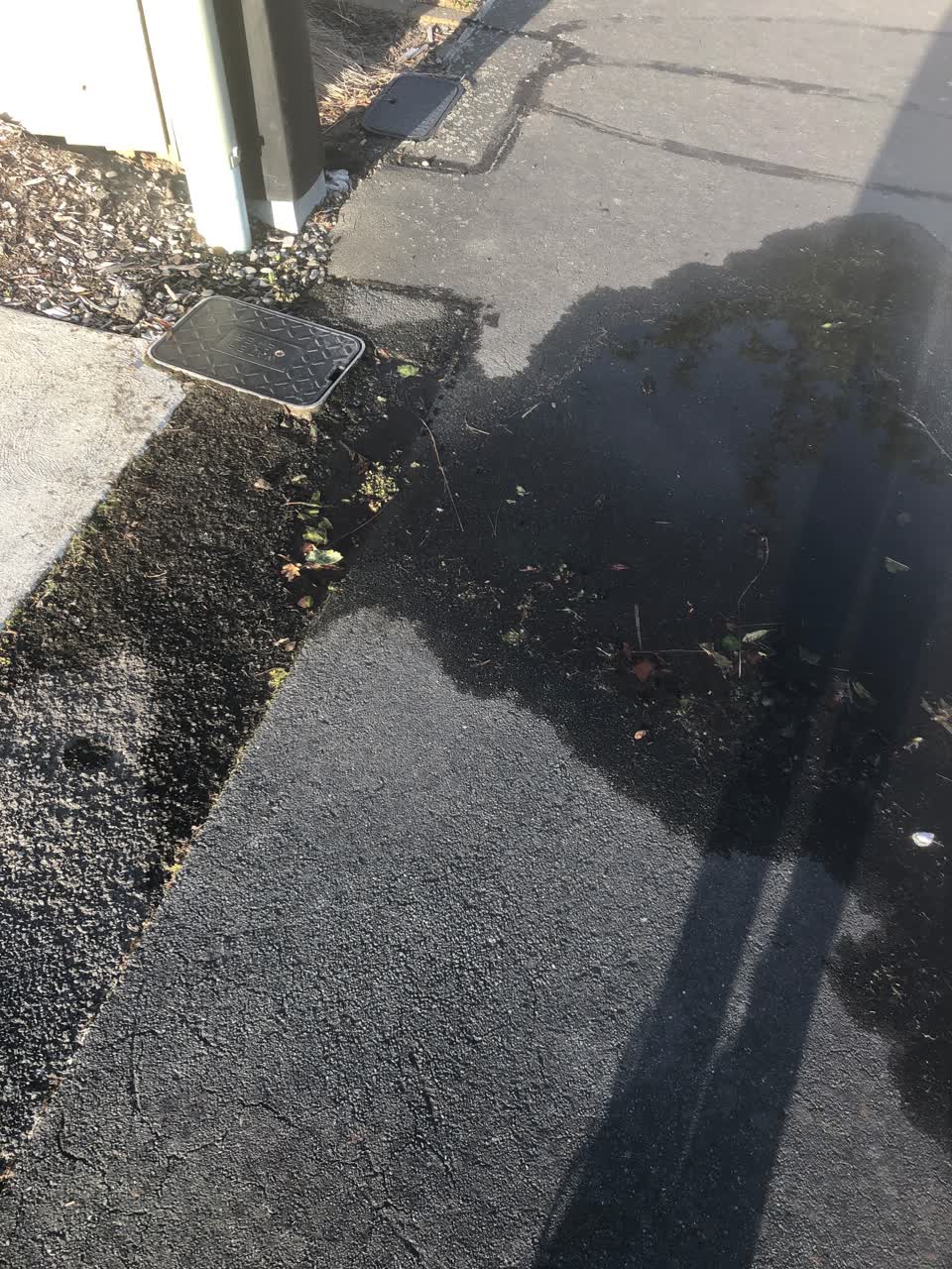 The photograph attached to this water leak report