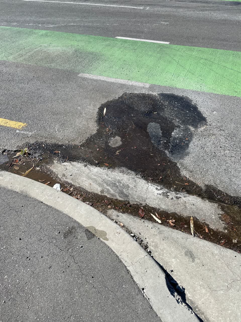 The photograph attached to this water leak report
