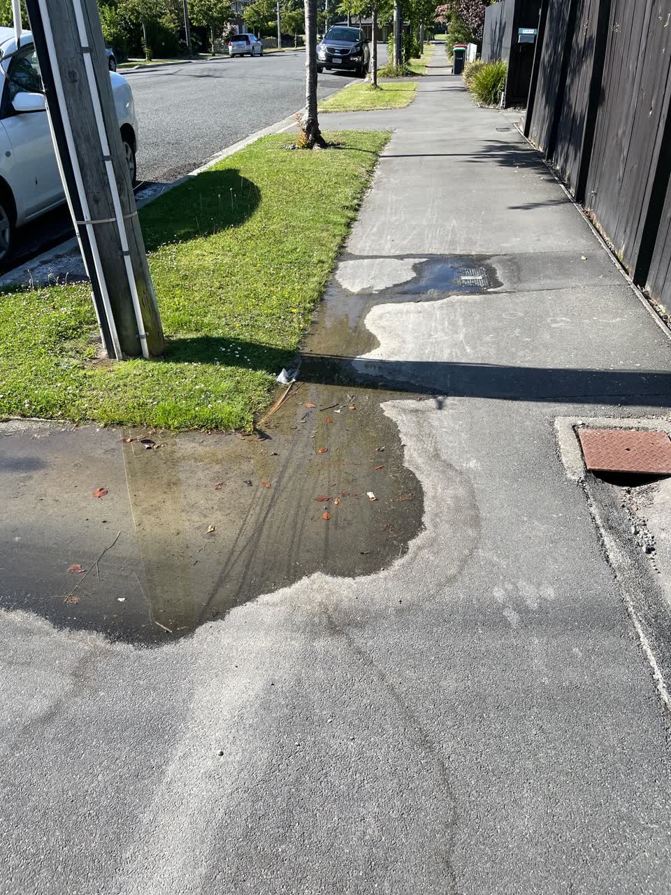 The photograph attached to this water leak report