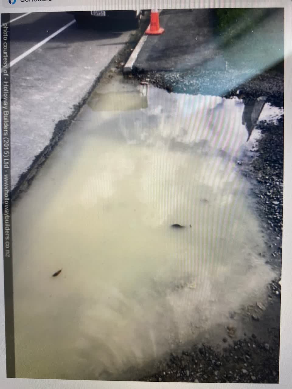 The photograph attached to this water leak report