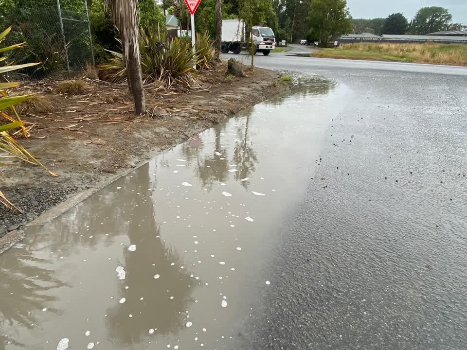 The photograph attached to this flooding report