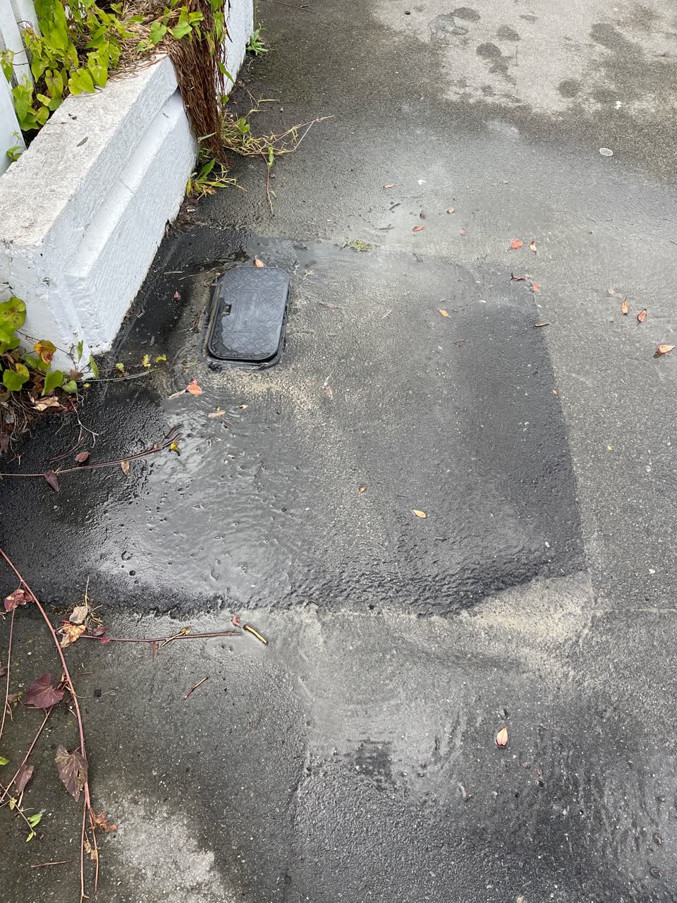 The photograph attached to this water leak report