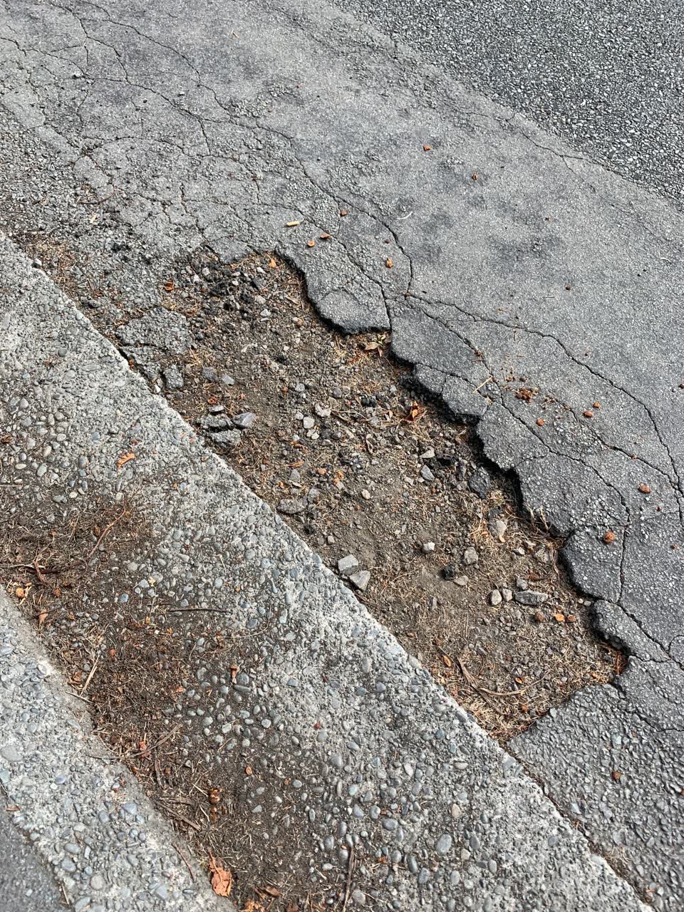 The photograph attached to this roading/streets report