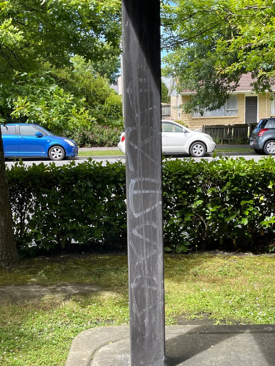 The photograph attached to this graffiti report