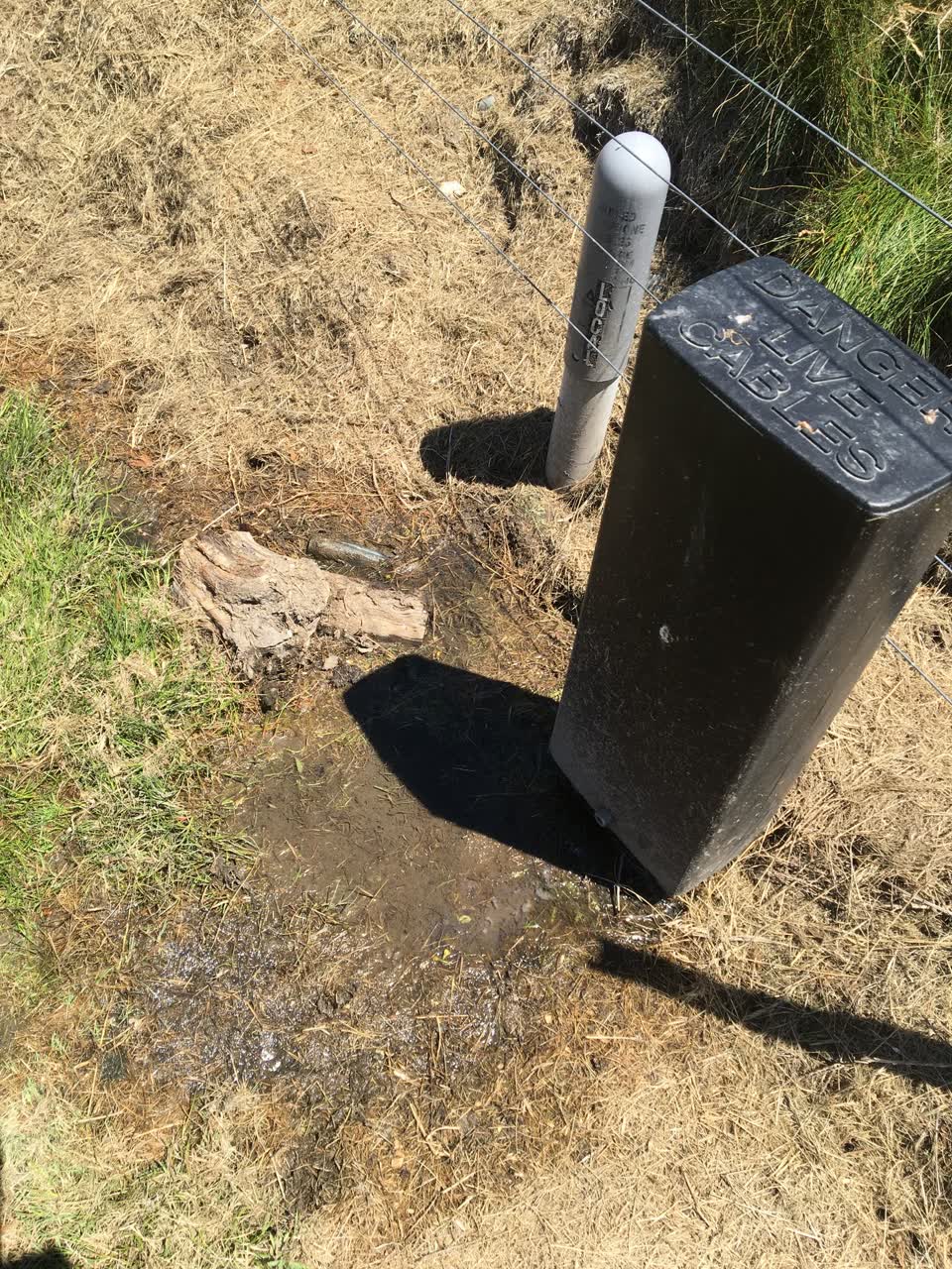 The photograph attached to this water leak report