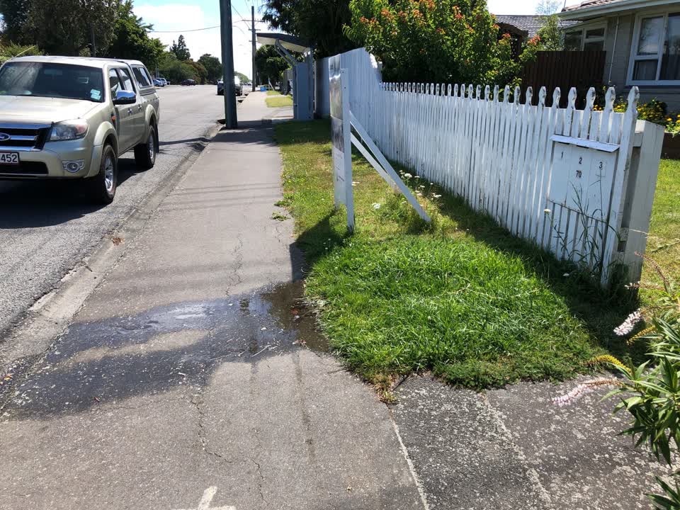 The photograph attached to this water leak report