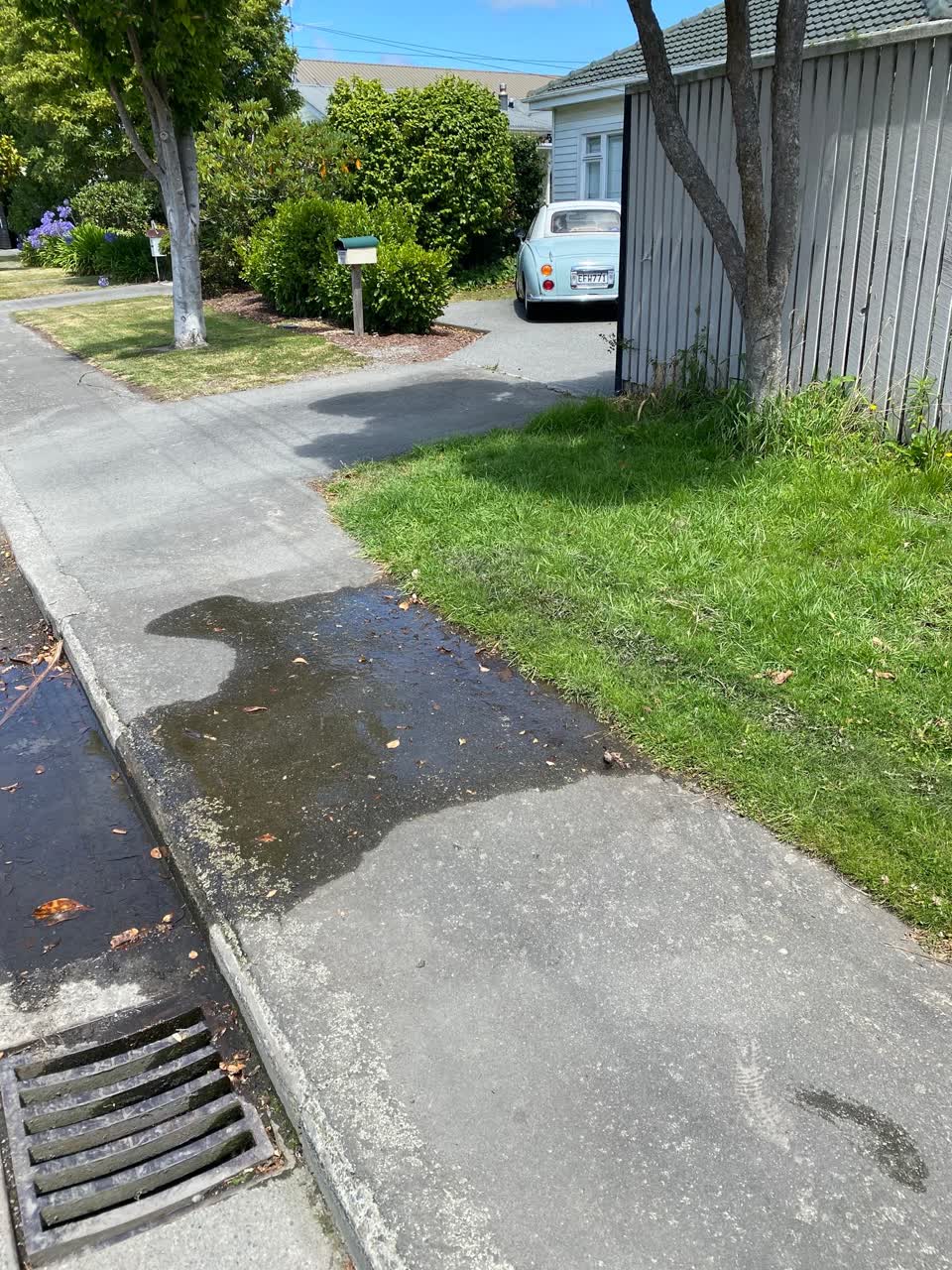 The photograph attached to this water leak report