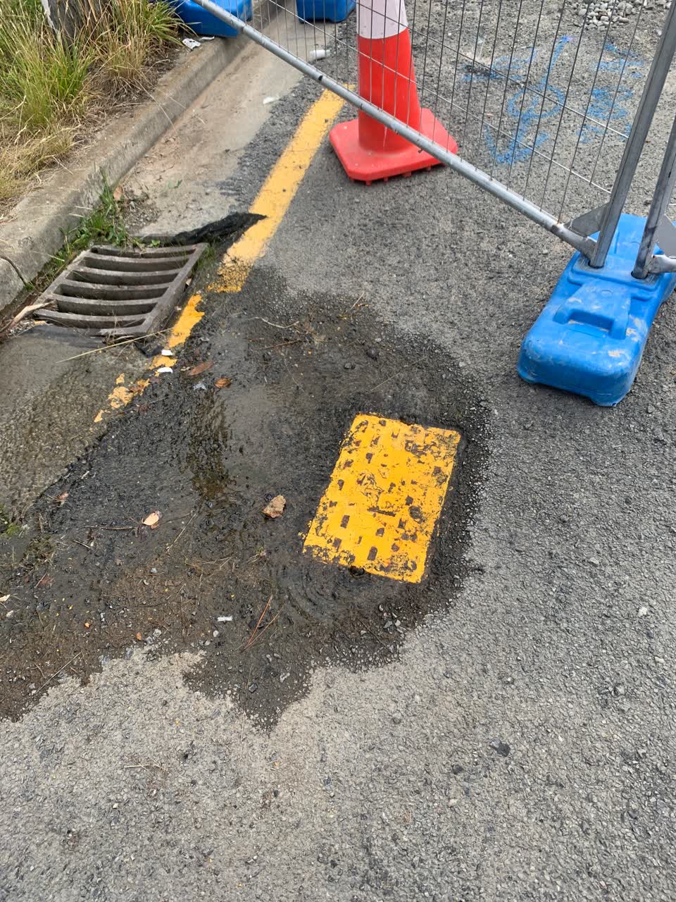 The photograph attached to this water leak report