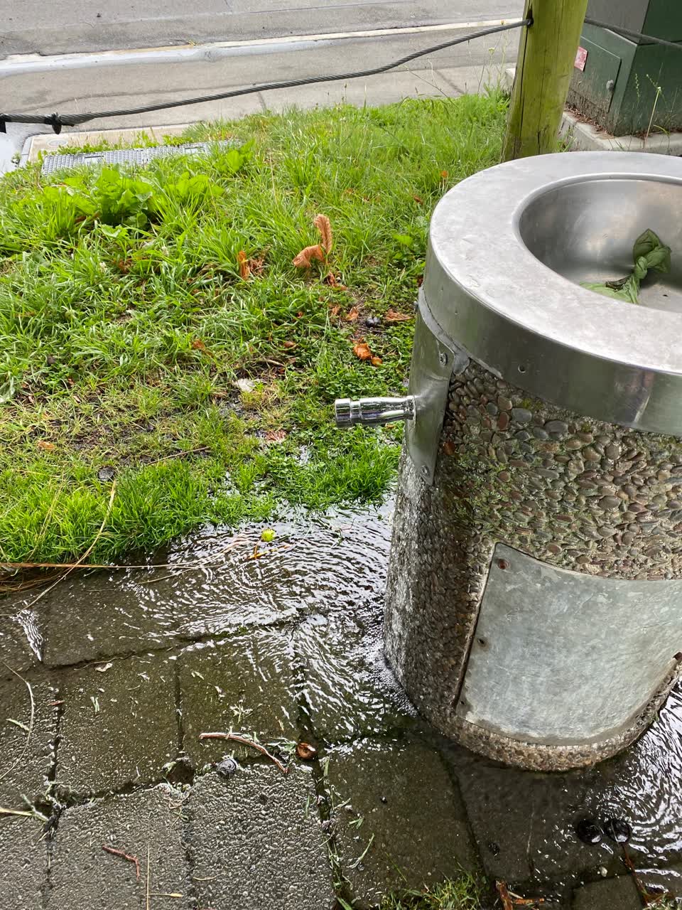 The photograph attached to this water leak report