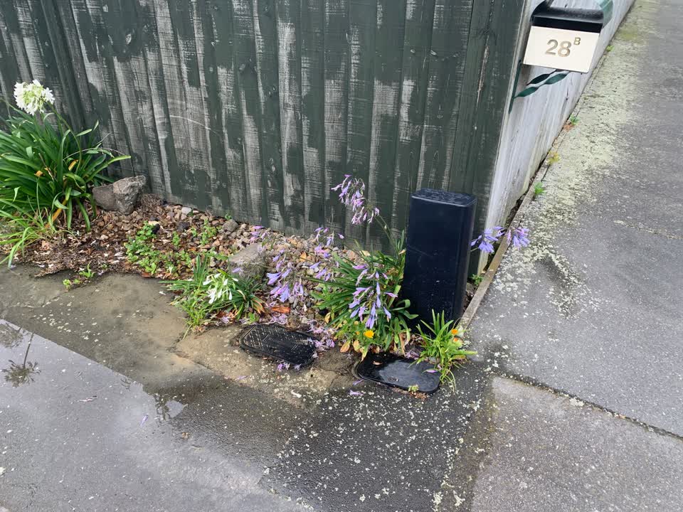 The photograph attached to this water leak report