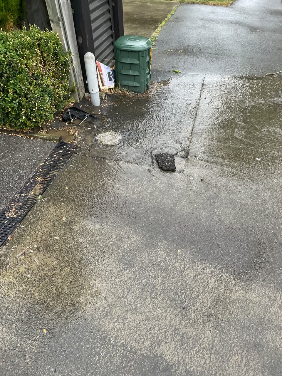 The photograph attached to this water leak report
