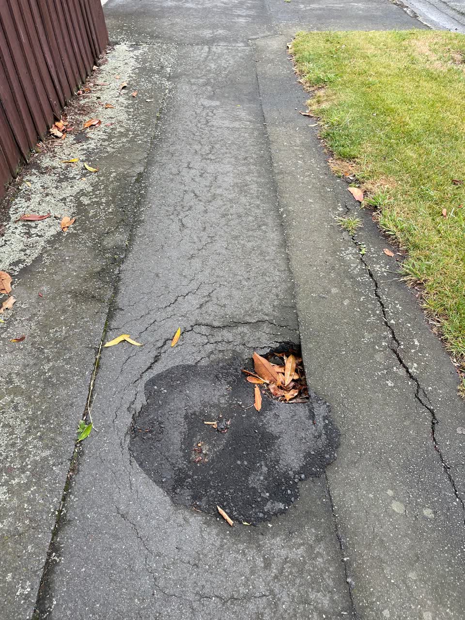 The photograph attached to this roading/streets report