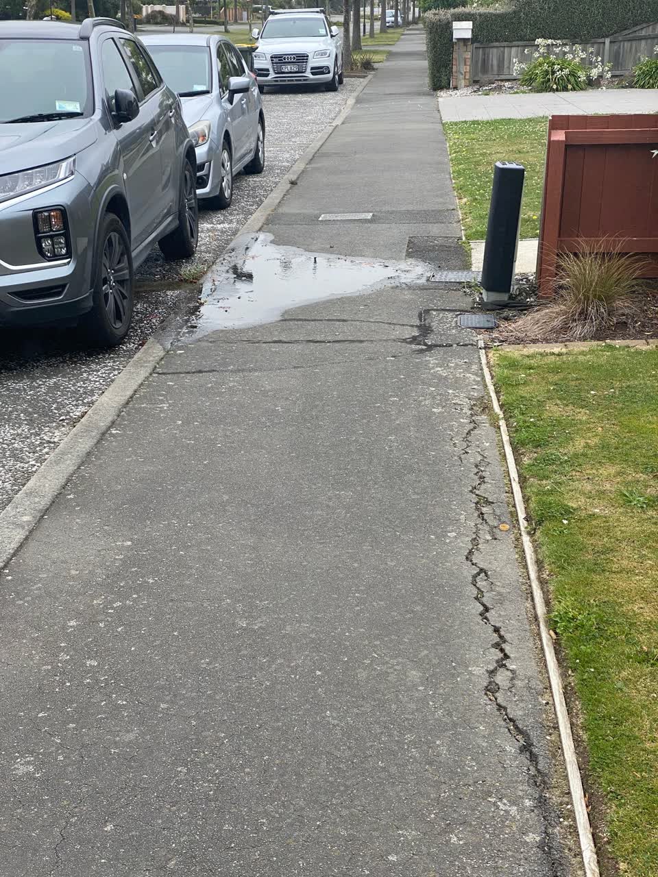 The photograph attached to this water leak report