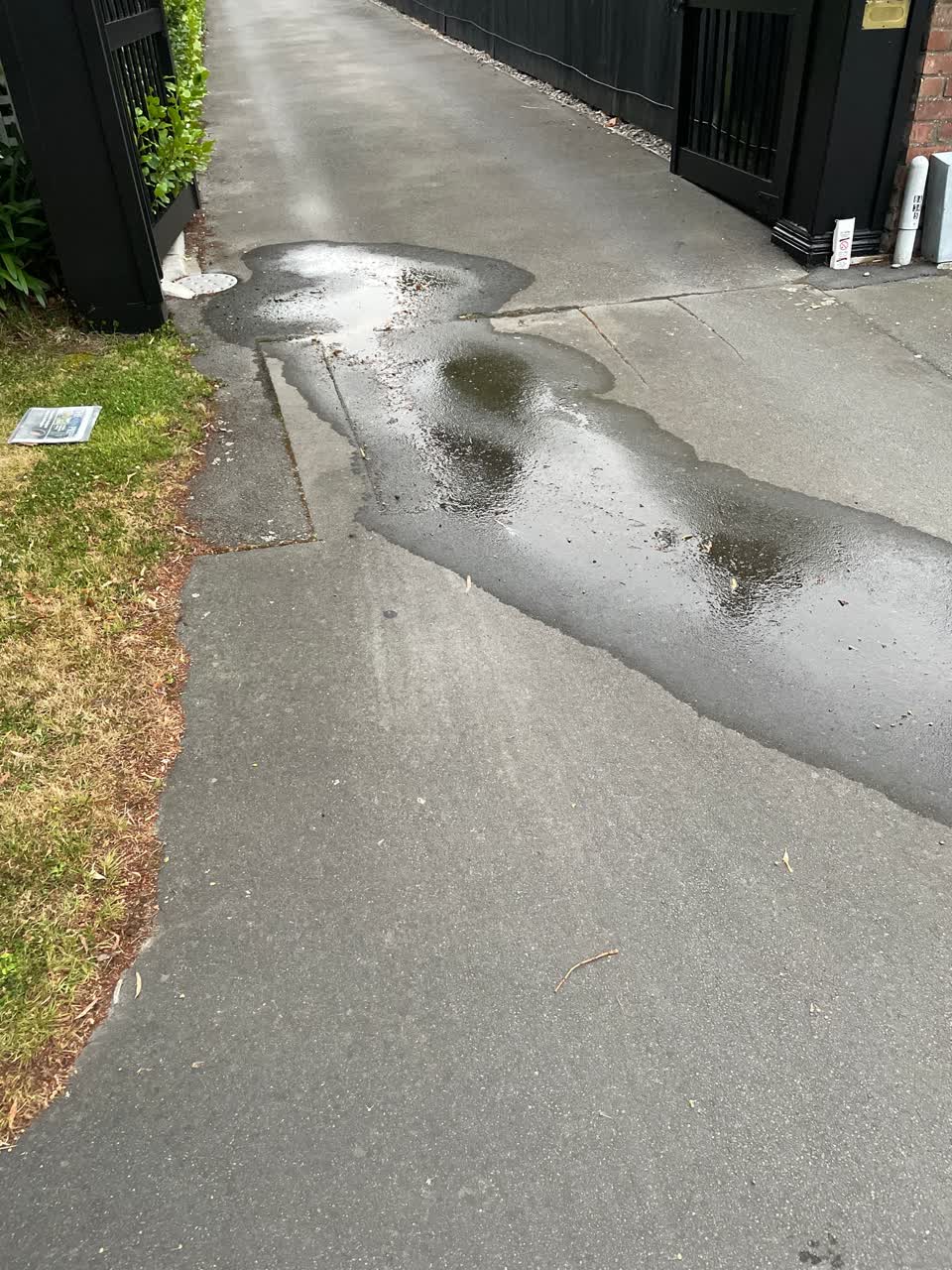 The photograph attached to this water leak report