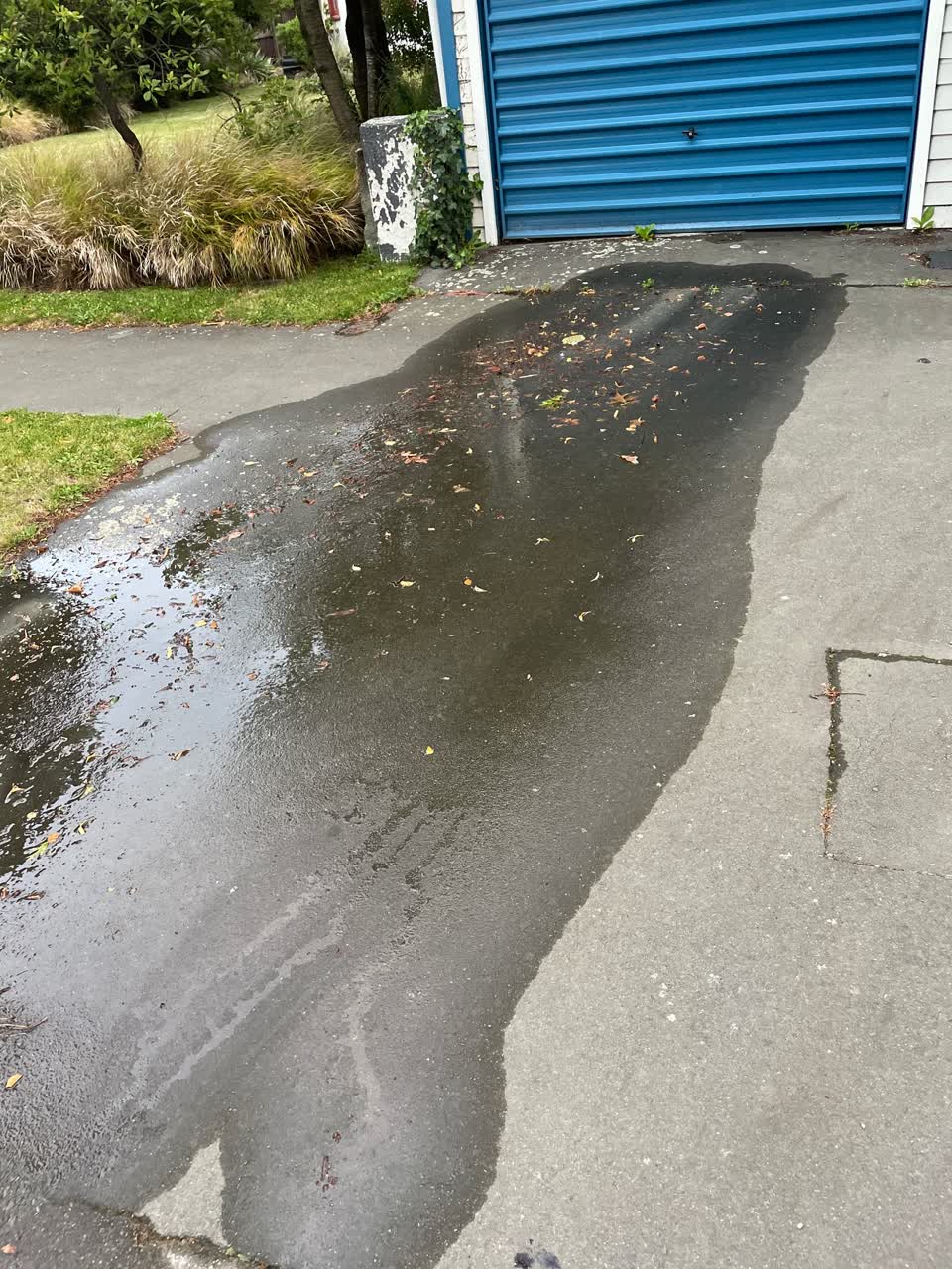 The photograph attached to this water leak report