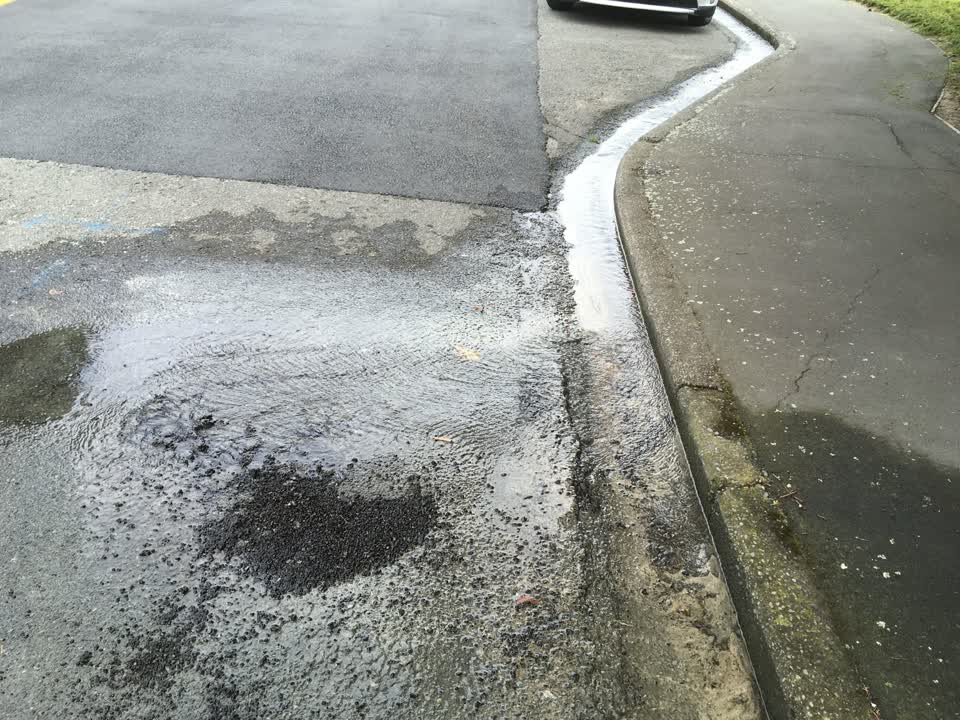 The photograph attached to this water leak report
