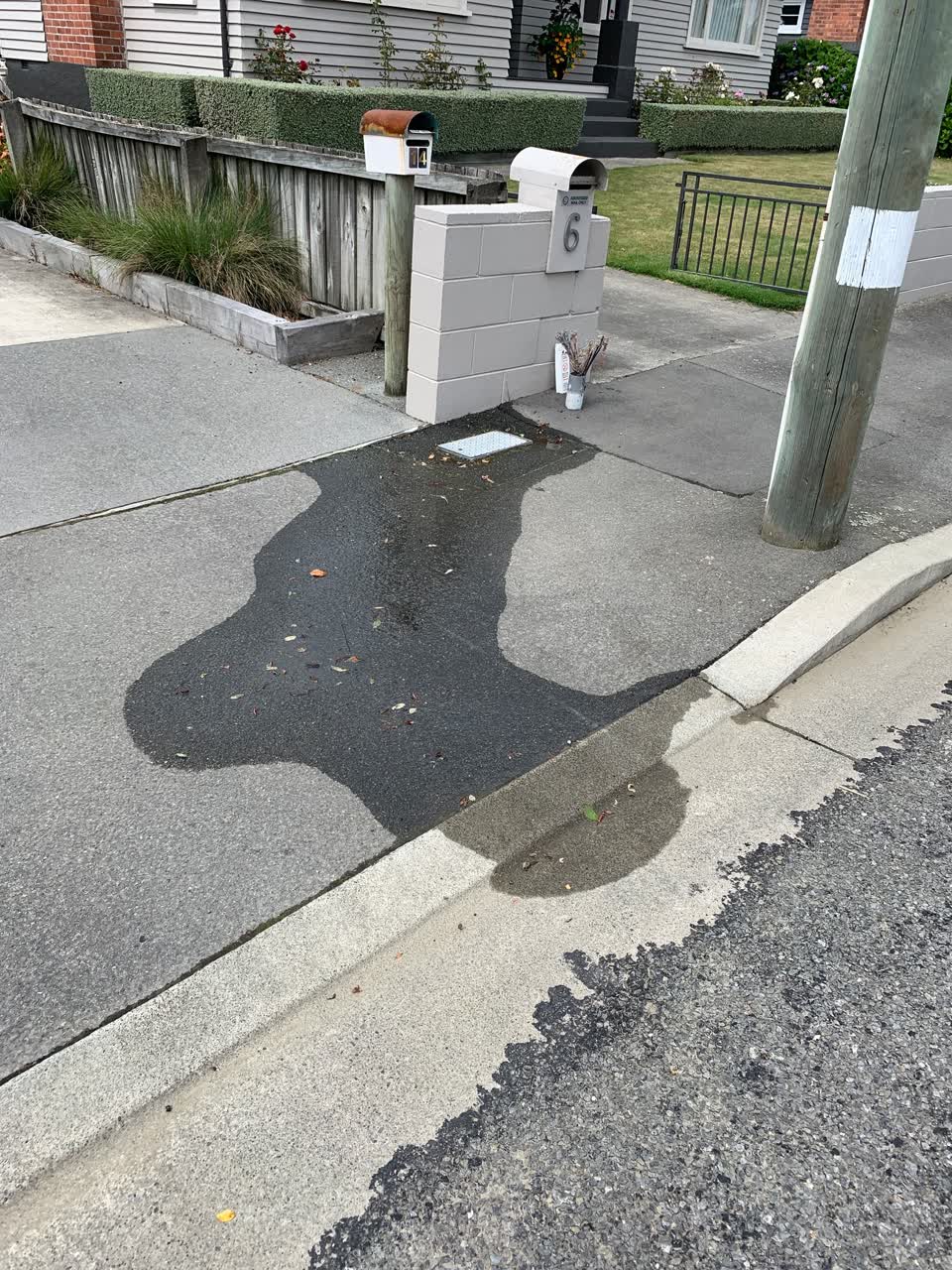 The photograph attached to this water leak report