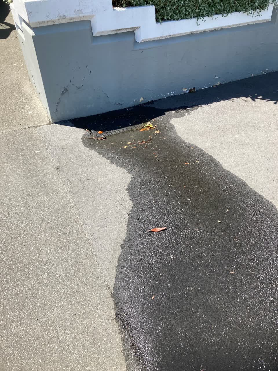 The photograph attached to this water leak report
