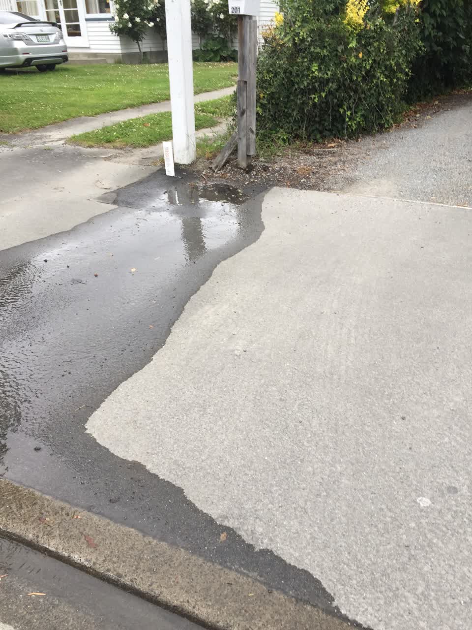 The photograph attached to this water leak report