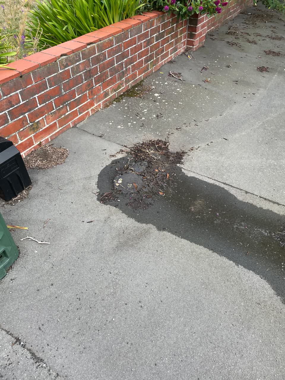The photograph attached to this water leak report