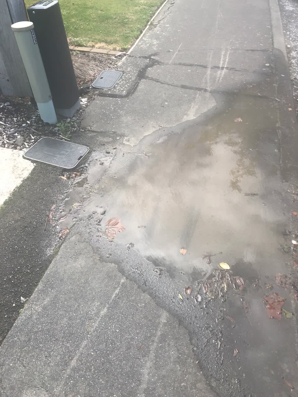 The photograph attached to this water leak report