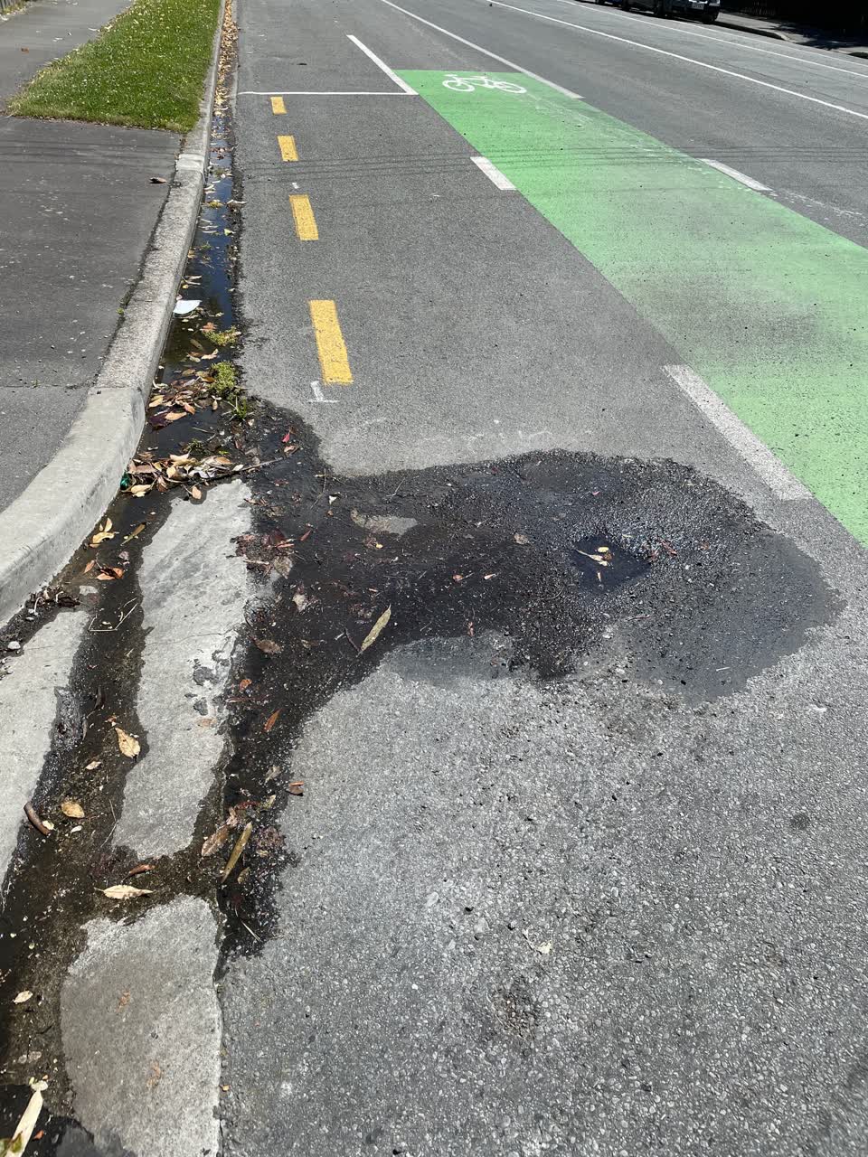 The photograph attached to this water leak report