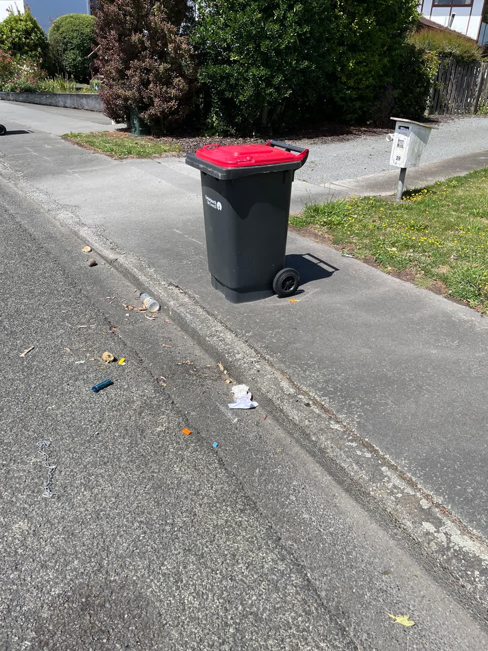 The photograph attached to this rubbish/recycling report