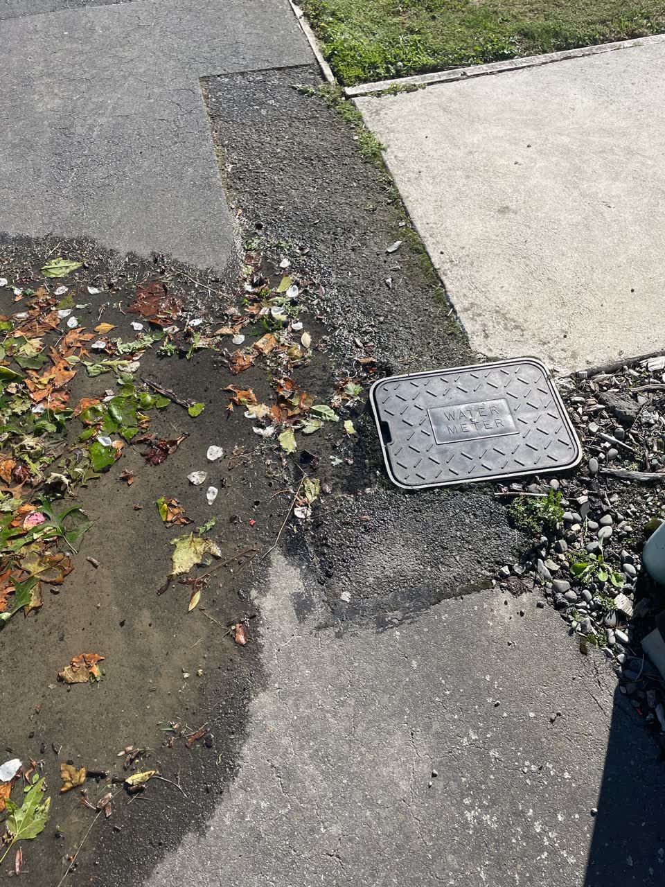 The photograph attached to this water leak report
