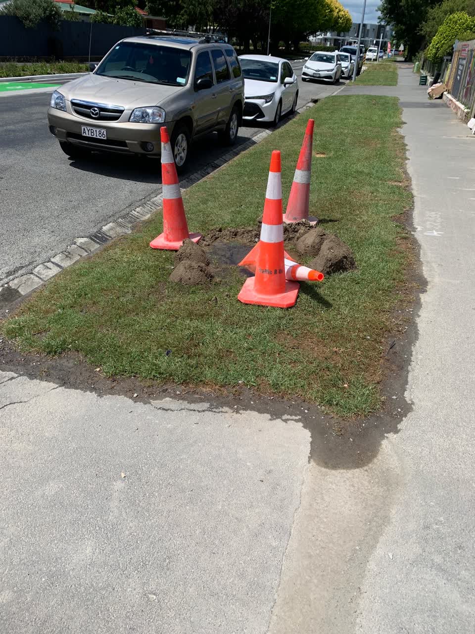 The photograph attached to this water leak report