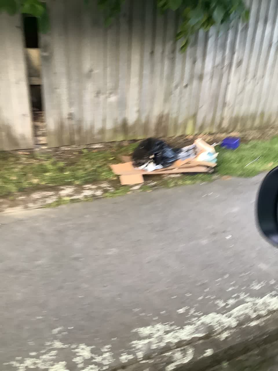 The photograph attached to this rubbish/recycling report