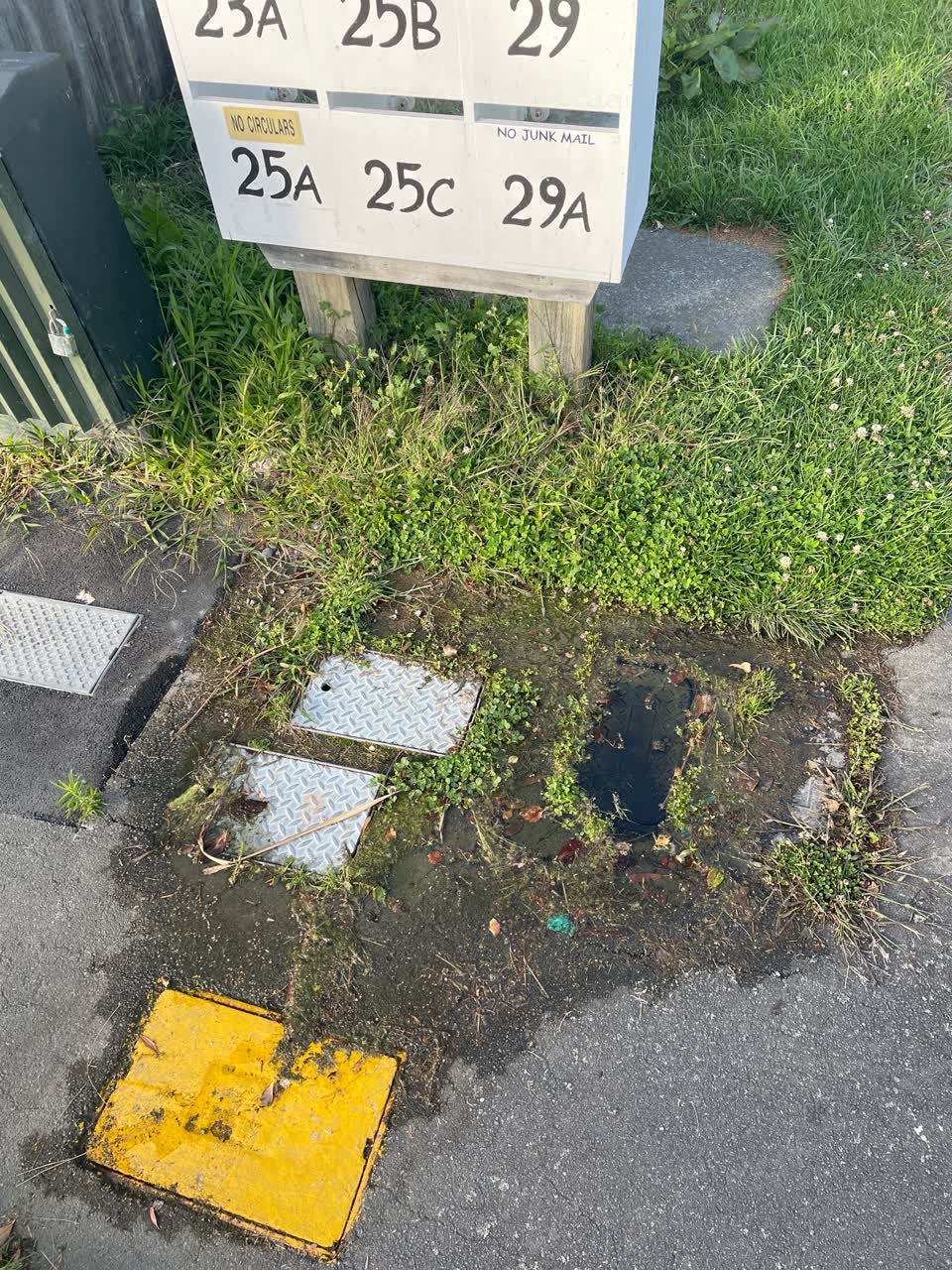 The photograph attached to this water leak report
