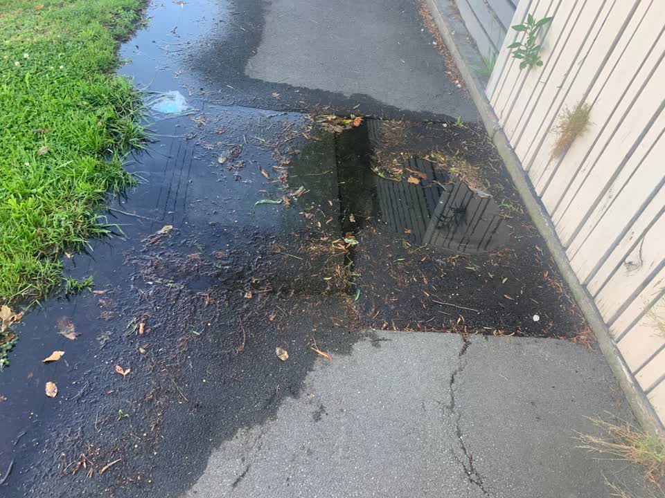 The photograph attached to this water leak report