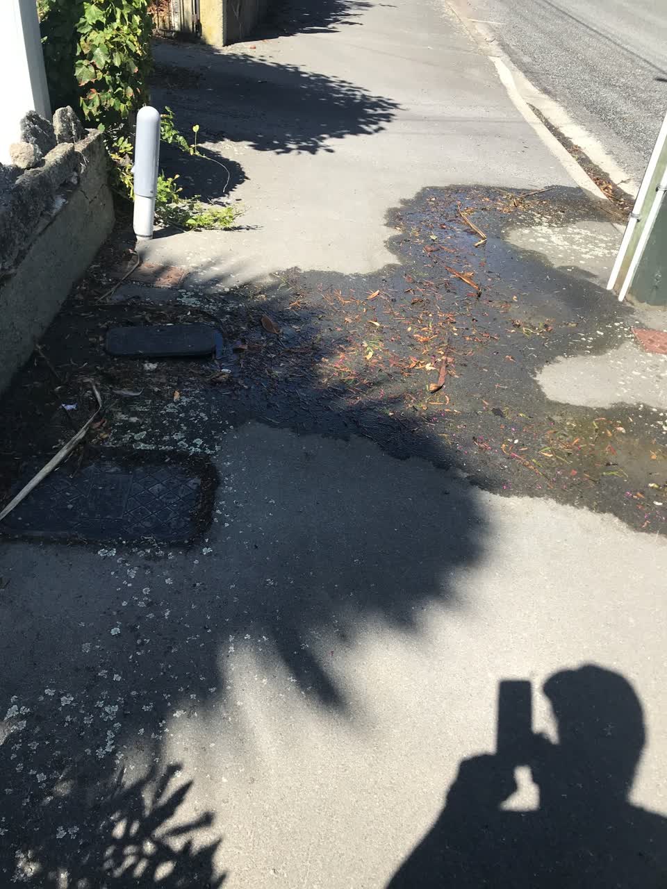 The photograph attached to this water leak report