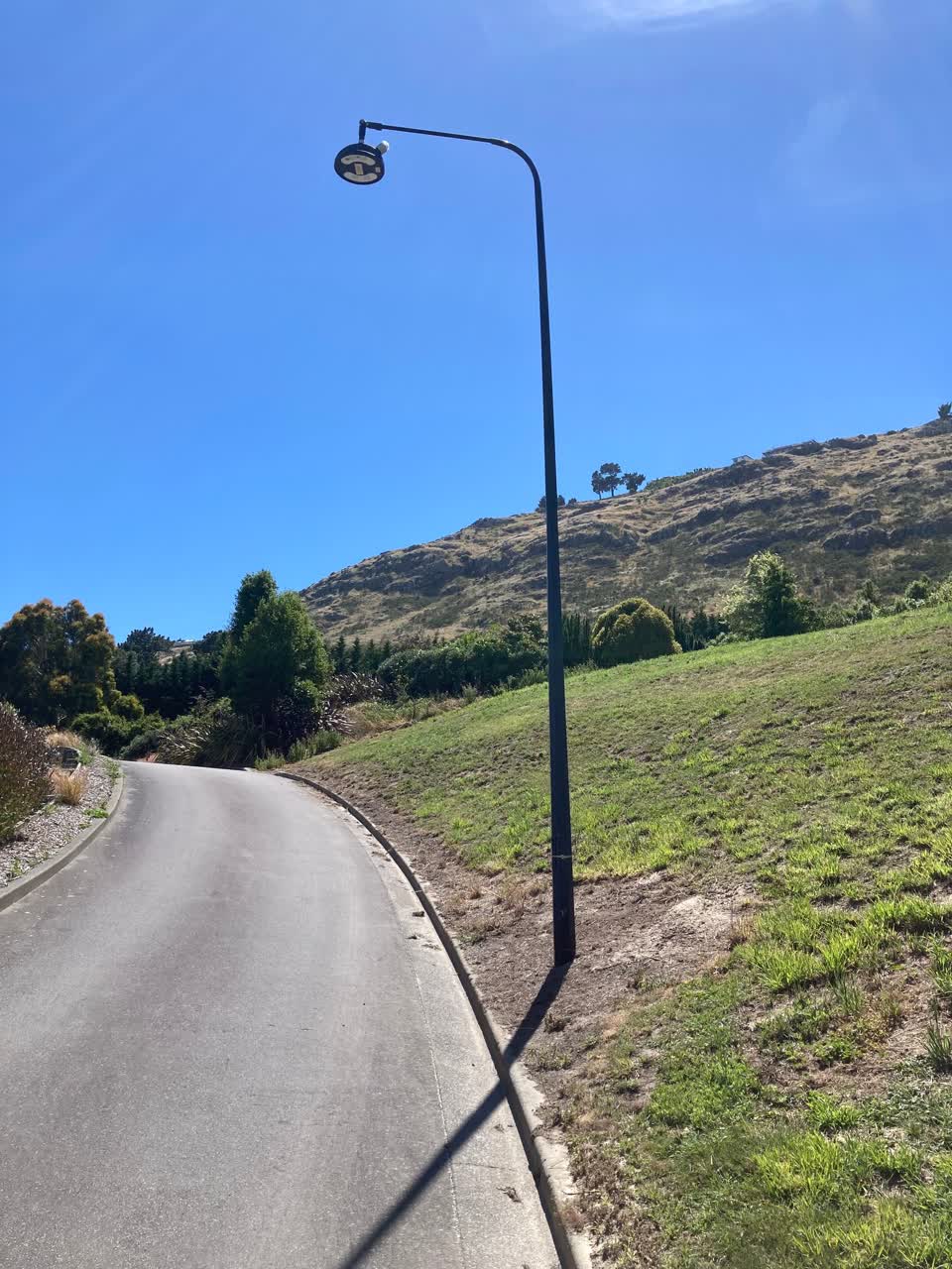 The photograph attached to this street light outage report