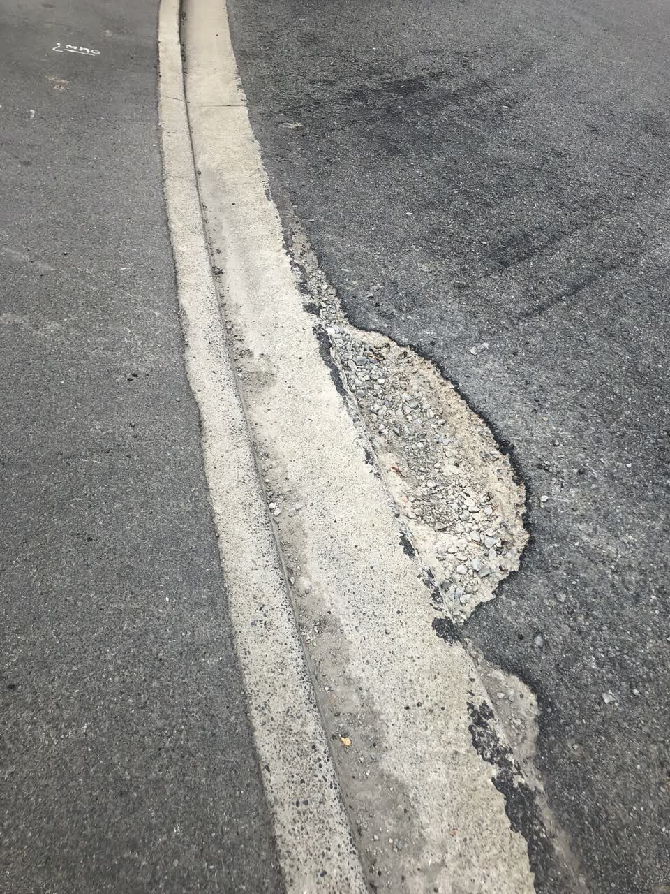 The photograph attached to this roading/streets report