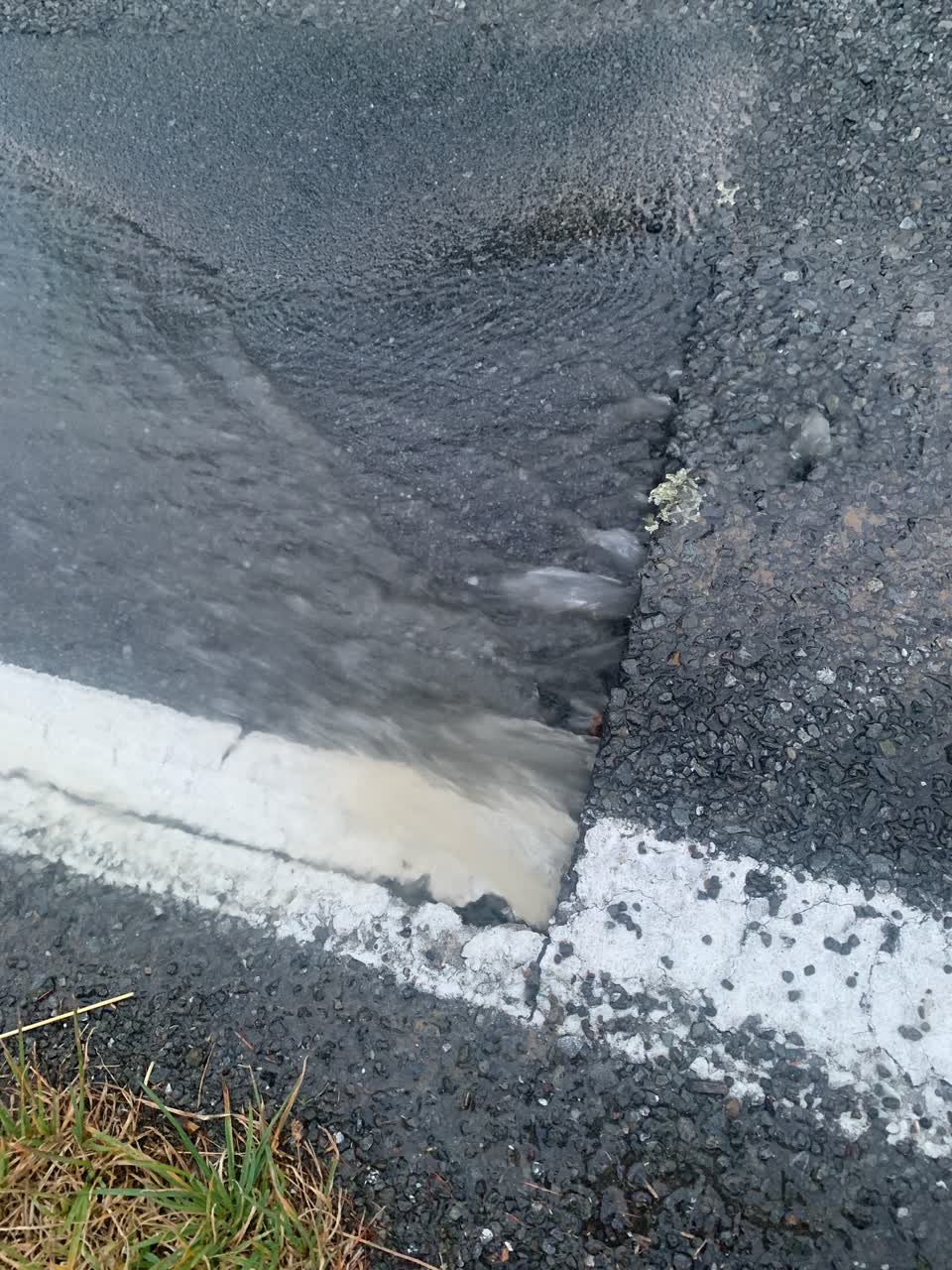 The photograph attached to this water leak report