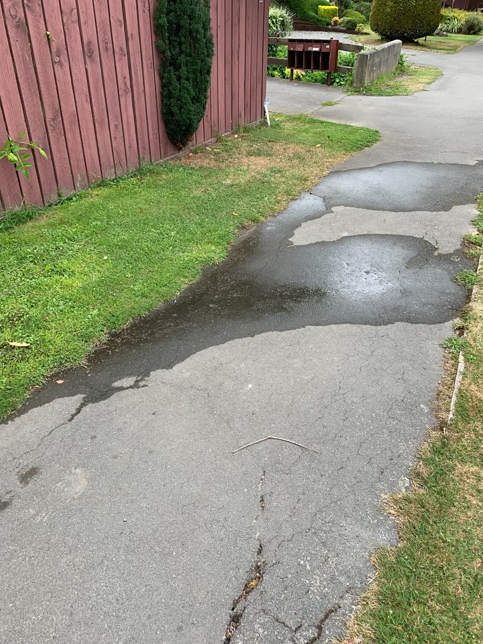 The photograph attached to this water leak report