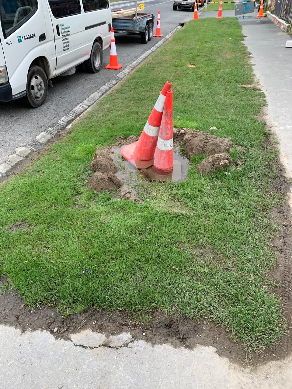The photograph attached to this water leak report